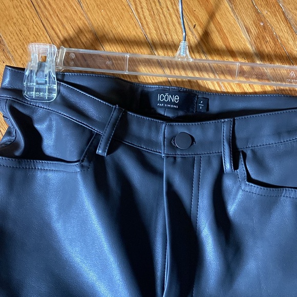 Simons Faux-Leather Pants - Picture 2 of 3